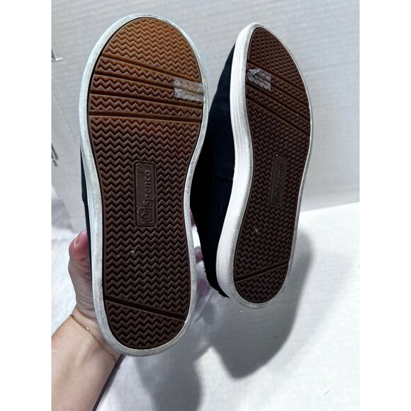 Spenco Womens Black Canvas Slip-On Sneakers Size 6 B - Picture 3 of 9